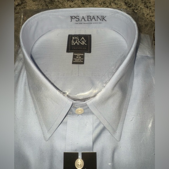 Jos.A.Bank Traveler Collection Traditional Fit Button-Down Collar Dress Shirt - Picture 2 of 7